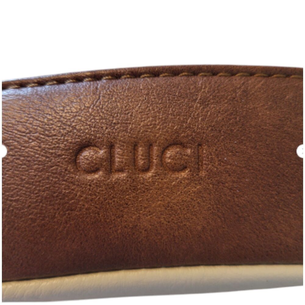 Cluci Ivory Faux Leather Crossbody Sling Bag Water Scratch Resistant Reversible - Picture 3 of 11